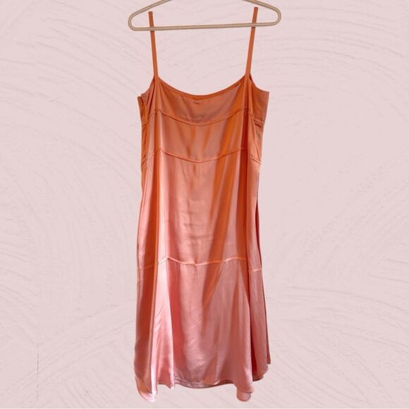 Carven satin midi dress peachy pink - Picture 8 of 16